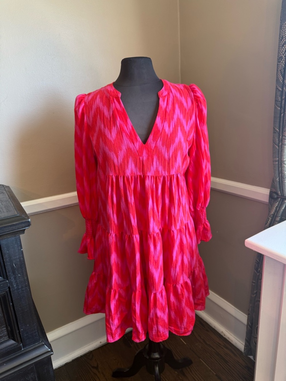 Pomander Place Hot Pink & Fuchsia Patterned Dress